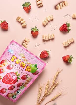 Organic Rice Crackers - Strawberry & Apple