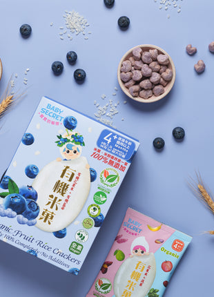 Organic Rice Crackers - Blueberry