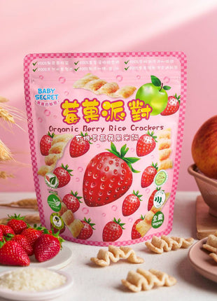 Organic Rice Crackers - Strawberry & Apple