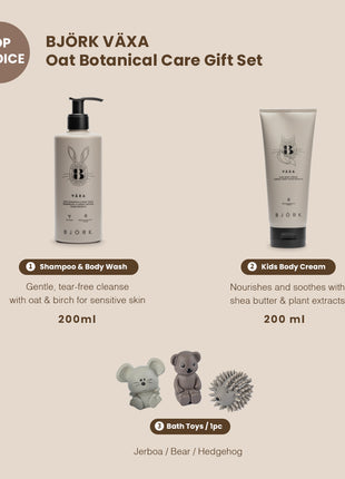 BJÖRK VÄXA Oat Botanical Care Gift Set - Bear