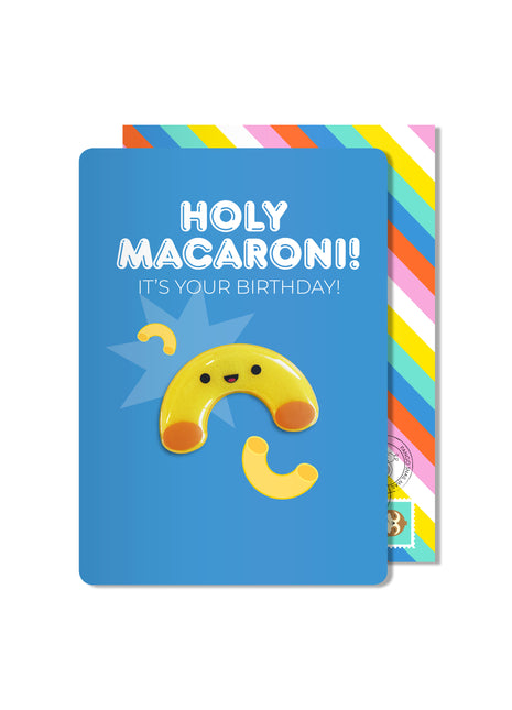 Holy Macaroni Birthday Magnet Card