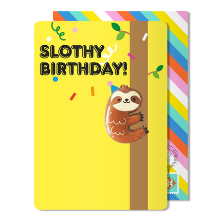 Birthday Sloth Magnet Card