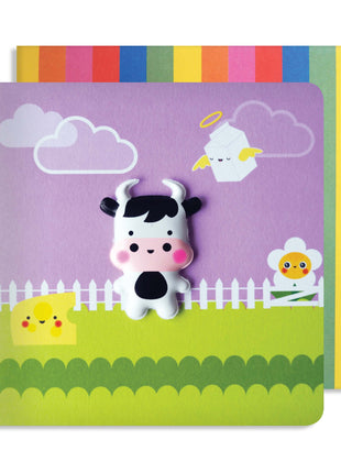 Carte aimantée vache