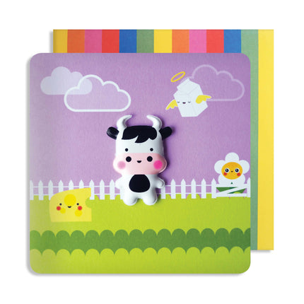 Carte aimantée vache