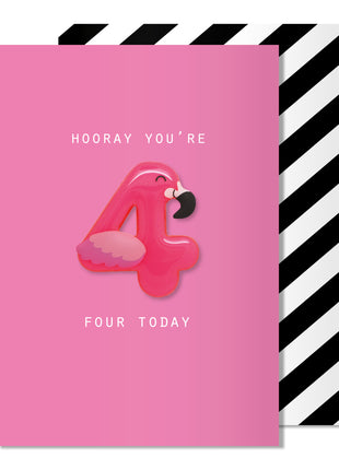 Carte magnétique Flamingo 4 ans
