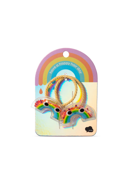 Élastiques à cheveux arc-en-ciel