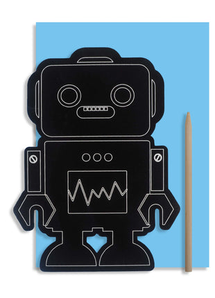 Carte à gratter - Robot