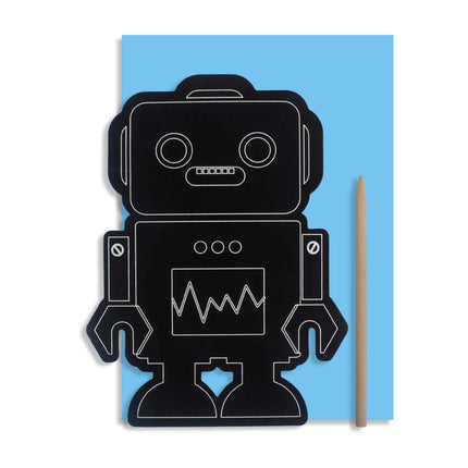 Carte à gratter - Robot