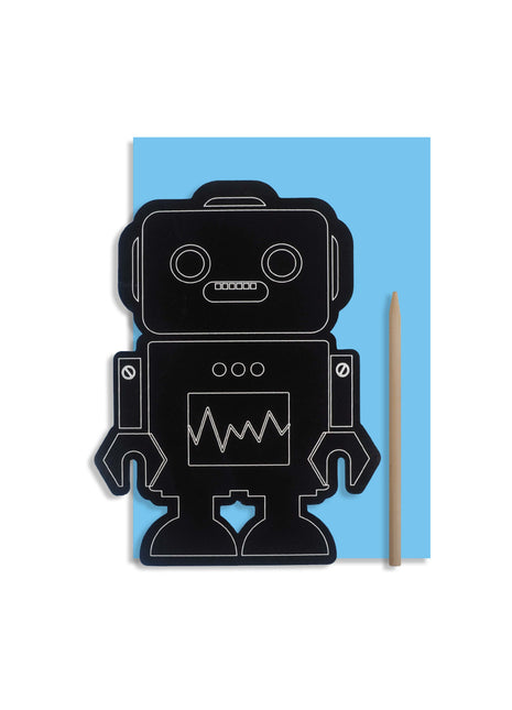 Carte à gratter - Robot