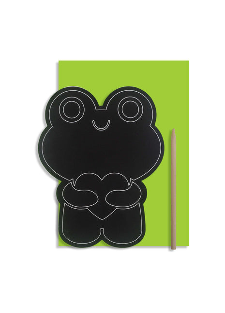 Carte à gratter - Grenouille