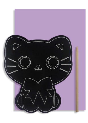 Carte à gratter - Chat