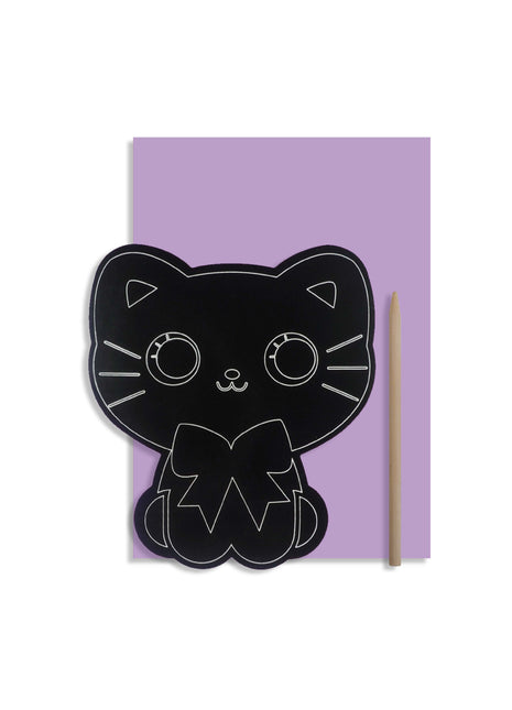 Carte à gratter - Chat