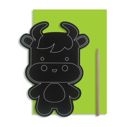 Scratch Art Card - Cow