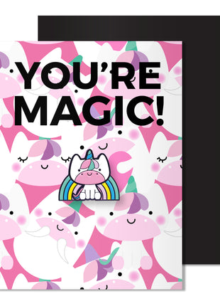 Carte à épingles licorne en émail