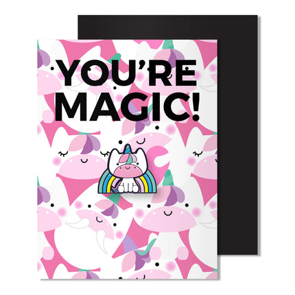 Carte à épingles licorne en émail