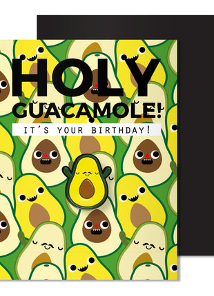 Enamel Avocado Pin Card