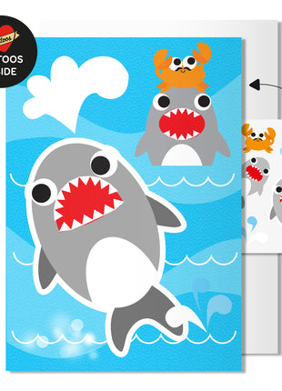 Shark Card with Tattoo Stickers