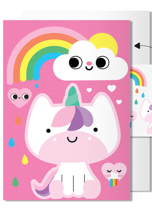 Unicorn Card with Tattoo Stickers