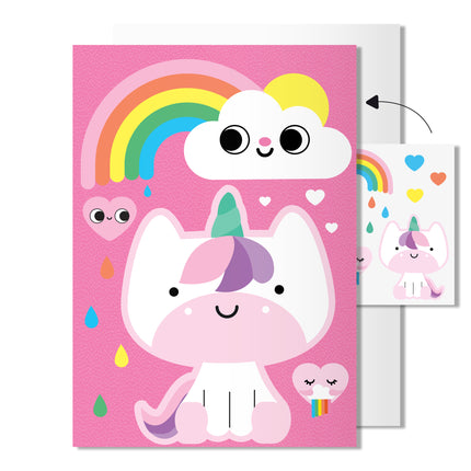 Unicorn Card with Tattoo Stickers