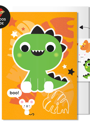 Dinosaur Card with Tattoo Stickers