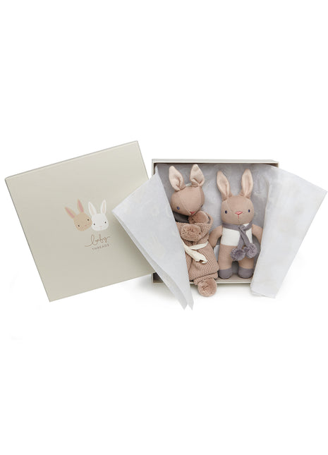 Coffret cadeau lapin taupe Baby Threads