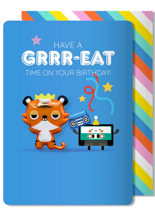 Birthday Tiger Magnet Card