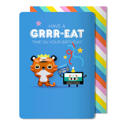 Birthday Tiger Magnet Card