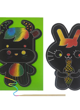Scratch Art Card - Cow