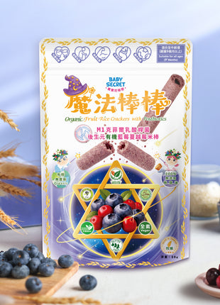 Organic Rice Puff Sticks - Blueberry & Cranberry
