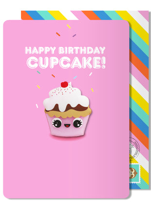 Carte magnétique pour cupcake d'anniversaire