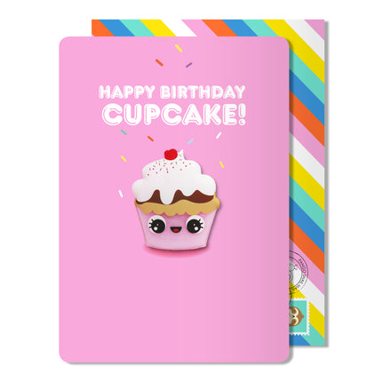 Carte magnétique pour cupcake d'anniversaire