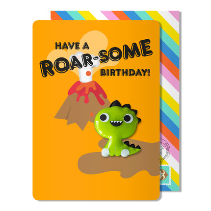 Carte Aimant Anniversaire Dinosaure Roar-some