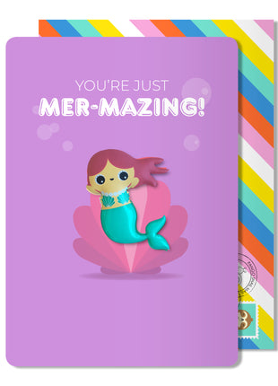 Mermaid Birthday Magnet Card