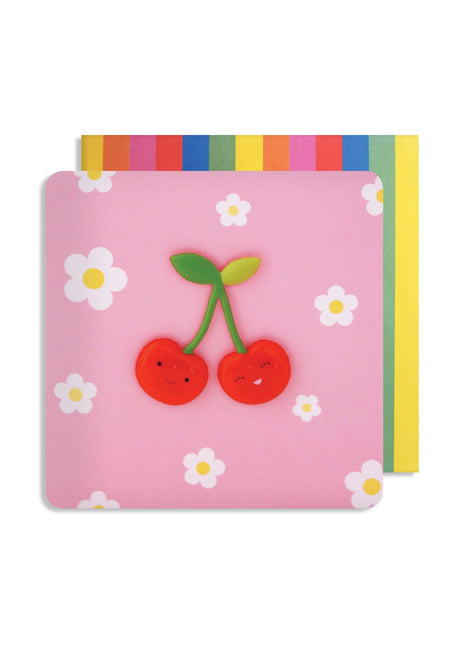 Carte aimantée cerise