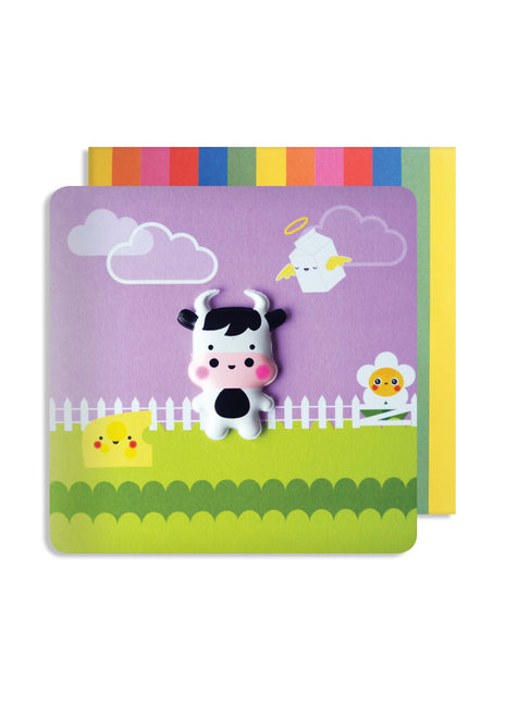 Carte aimantée vache