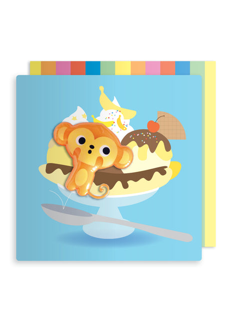 Carte aimantée singe