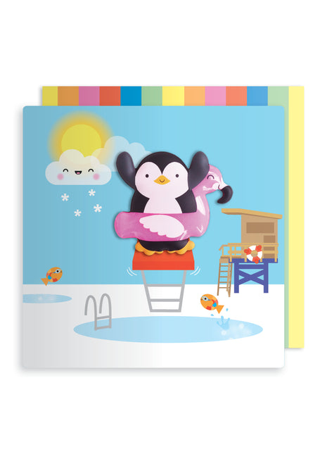 Carte magnétique pingouin