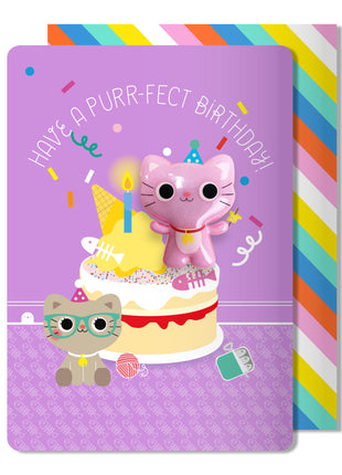 Birthday Cat Magnet Card