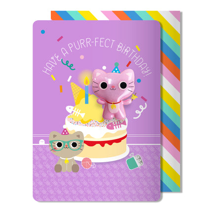 Birthday Cat Magnet Card
