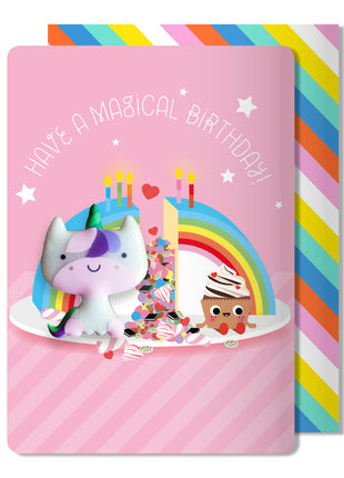 Birthday Unicorn Magnet Card