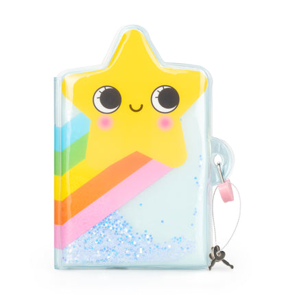 Star Glitter Locking Diary