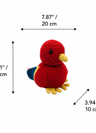 LS2483 - Parrot Rattle dimensions