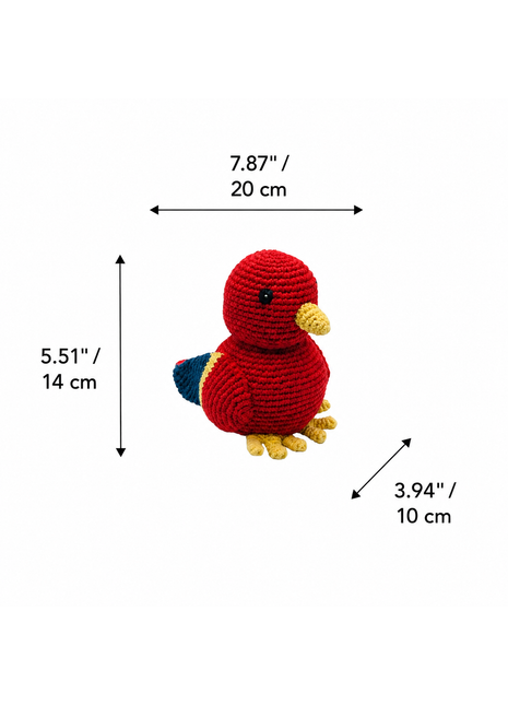 LS2483 - Parrot Rattle dimensions