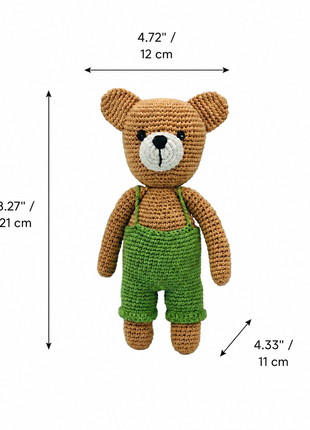 LS2485 - Bear Rattle - Boy dimensions