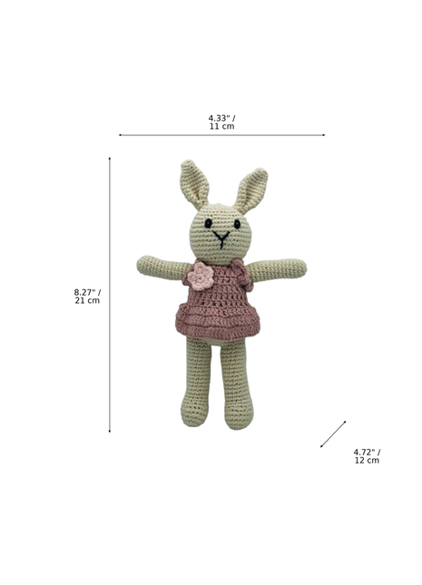 LS2489 - Bunny Rattle - Girl dimensions