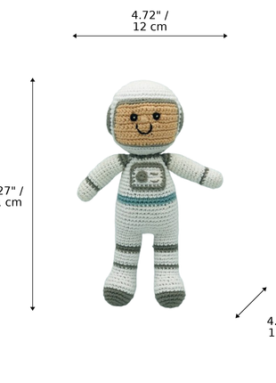 LS2490 - Astronaut Rattle dimensions