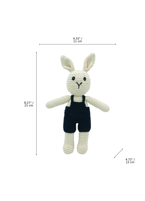 LS2491 - Bunny Rattle - Boy dimensions