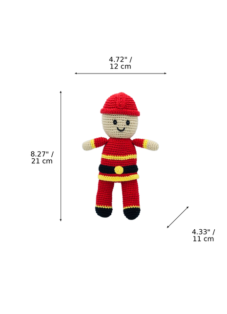 LS2492 - Firefighter Rattle dimensions