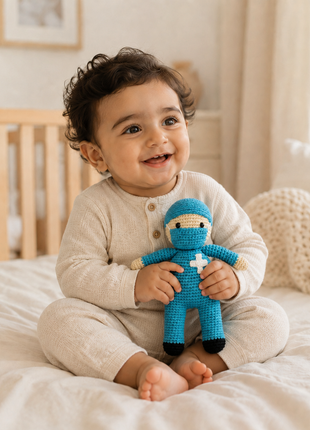 LS2493 - Nurse Rattle - Blue 3