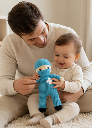 LS2493 - Nurse Rattle - Blue 4